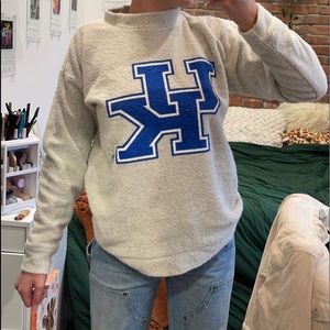 UK Fuzzy Mock Neck Sweatshirt